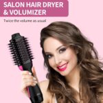 Hair Dryer Brush Blow Dryer Brush in One, Upgraded 4 in 1 Hair Dryer and Styler Volumizer with Negative Ion Anti-frizz Ceramic Titanium Barrel Hot Air Hair Straightener Brush - Image 5