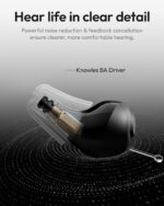 Nano Case Control OTC Hearing Aids Rechargeable, 3 Hearing Programs Feedback Cancellation Noise Reduction 54 Hours Battery Comfort-Fit ITC Design, Starlight Color - Image 4