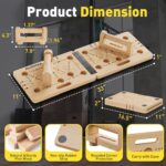 Push Up Board 30 in 1 Foldable with Resistance Bands - Thickened Pine Wood Multi-Push Up Board for Men & Women, Portable Gym/Home Workout Gear for Chest, Shoulders, Arms & Back - Image 4