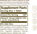 Solgar Vitamin D3 (Cholecalciferol) 25 mcg (1000 IU) – 180 Tablets - Helps Maintain Healthy Bones & Teeth - Immune System Support - Non-GMO, Gluten Free, Dairy Free, Kosher - 180 Servings - Image 3