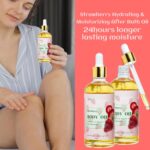 MR.A 2 Pack Strawberry Body Oil Juice Scented, Vitamin E Body Oil after Shower, Strawberry Shortcake Body Moisturizer Bath Oil for Dry Skin, Guasha Oil with Guasha Tool - Image 5