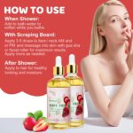 MR.A 2 Pack Strawberry Body Oil Juice Scented, Vitamin E Body Oil after Shower, Strawberry Shortcake Body Moisturizer Bath Oil for Dry Skin, Guasha Oil with Guasha Tool - Image 7