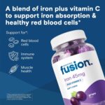 Bariatric Fusion Iron Supplement for Women Anemia | Chewable Iron with Vitamin C | Grape Flavored Soft Chew | Gentle on Stomach Ferrous Fumarate for Women and Men | Gluten Free | 60 Count - Image 3