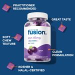 Bariatric Fusion Iron Supplement for Women Anemia | Chewable Iron with Vitamin C | Grape Flavored Soft Chew | Gentle on Stomach Ferrous Fumarate for Women and Men | Gluten Free | 60 Count - Image 4