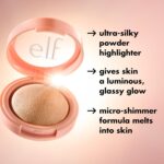 e.l.f. Halo Glow Silky Powder Highlighter, Long-Lasting Luminous Finish, Cake-Resistant With Micro-Shimmer, Vegan & Cruelty-Free, Prosecco Poppin' - Image 4