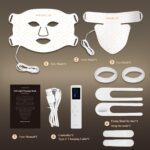 MEGELIN Led Red Light Therapy Face & Neck Mask, 7 Colors Led Light Therapy Facial Mask, Infrared Red Light Therapy Mask, Infrared Light Skin Rejuvenation(White) - Image 5