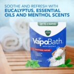 Vicks VapoBath, Bath Crystals, Soothing Non-Medicated Vicks Vapors, Refreshing Aromatherapy with Eucalyptus, Menthol, and Essential Oils, Bath Salts, 24oz - Image 4