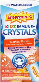 Emergen-C Kidz Immune Plus Crystals, On-The-Go Immune Support Supplement with Vitamin C, Vitamin D, B Vitamins, Zinc and Manganese, Tropical Punch - 28 Stick Packs - Image 10