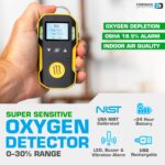 Oxygen Detector by Forensics | USA NIST Calibration & Certificate | Dust & Explosion Proof | USB Recharge | Sound, Light and Vibration Alarms | 0-30% O2 | - Image 3