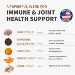 4-in-1 Turmeric and Garlic Supplements with BioPerine – 2360mg Turmeric Ginger Root Capsules with Garlic – High Potency Herbal Blend (120 ct) - Image 4