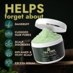Tea Tree Scalp Scrub | Itchy & Dry Scalp Care with Tea Tree Oil, Quartz Powder & Sea Salt | Gently Exfoliates, Helps Reduce Flakes, Supports Healthy Hair Growth & Scalp Balance (pack of 2) - Image 3