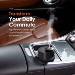 Airversa Waterless Diffuser for Essential Oil, Car Diffsuer, Battery Operated Nebulizer, 0.7 Fl Oz/ 20mL, Mini Scent Air Machine, 3 Timers & 3 Mist Levels for Home, Room, Car, Office - AN6 Black - Image 4