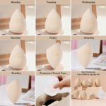Real Perfection Makeup Sponge Set Blender Sponges, Latex-Free Beauty Makeup Sponges 7 pcs with 1 Travel Container Case for Blending Foundation Liquid Cream and Powder (Beige) - Image 3