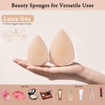 Real Perfection Makeup Sponge Set Blender Sponges, Latex-Free Beauty Makeup Sponges 7 pcs with 1 Travel Container Case for Blending Foundation Liquid Cream and Powder (Beige) - Image 4