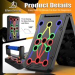 IUT Solid Push Up Board 15 in 1 Home Workout Equipment Multi-Functional Pushup Stands System Fitness Floor Chest Muscle Exercise Professional Equipment Burn Fat - Image 6