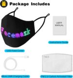 Halloween Decoration Light Up DJ Party Led Glowing Rave LED Party Maskes Programmable Bluetooth APP DIY Black, 15*23 - Image 4