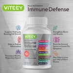 Viteey 11 in 1 Immune Support Supplement - Immune Defense with Vitamin D3, B6, Echinacea, Turmeric, Rose-HIPS, Selenium, BioPerine, Ginger, Elderberry Vitamin C and Zinc - 60 Count - Image 4