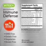Viteey 11 in 1 Immune Support Supplement - Immune Defense with Vitamin D3, B6, Echinacea, Turmeric, Rose-HIPS, Selenium, BioPerine, Ginger, Elderberry Vitamin C and Zinc - 60 Count - Image 5
