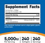Nutricost Vitamin D3 5,000 IU (125mcg), 240 Softgels - Non-GMO and Gluten Free Vitamin D - Image 3