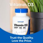 Nutricost Vitamin D3 5,000 IU (125mcg), 240 Softgels - Non-GMO and Gluten Free Vitamin D - Image 6