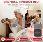 CallToU Caregiver Pager Wireless Call Bell Alert Button for Seniors/Elderly/Patients 1 Plugin Receiver 1 Waterproof Transmitter - Image 3