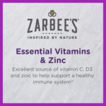 Zarbee's Kids Immune Support, Vitamin C, D & Zinc Daily Immunity Vitamins for Children 4+ Years, Natural Tropical Fruit Flavor, 28 Chewable Tablets - Image 4