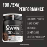 Owyn Only What You Need Pro Elite High Protein Powder, 30g Vegan Protein for Workout Recovery, Delicious Smooth Taste, Zero Sugar, Low Net Carbs, Chocolate, 12 Servings (1.32 LB) - Image 3