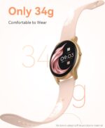 AGPTEK Smart Watch for Women, 5ATM Waterproof Smartwatch for Android and iOS Phones, Fitness Tracker Watch with 100+ Sports Modes, Heart Rate Monitor Pedometer Sleep Monitor, Pink - Image 3