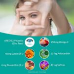 UpNourish AREDS 2 Plus Eye Vitamin Supplement, AREDS 2 Zinc Free Formula with Lutein, Zeaxanthin, Saffron, Astaxanthin & DHA - 120 softgels - Image 3