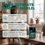 Emergency Immune Support Supplement – Vitamin C, E, B6, Zinc, Elderberry, Echinacea, Garlic & Turmeric – Immune Booster for Adults – Gluten Free, Sugar Free, Vegan Friendly – 60 Capsules - Image 4