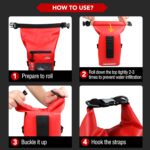 250 PCS Waterproof First Aid Kit, Roll Top Reflective Boat Dry Bag Bug Out Bags, Emergency Medical Kit Ideal for Boating, Camping, Fishing, Kayaking, Floating, Red - Image 4