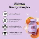 Lemme Glow Collagen Gummies for Thick Hair, Strong Nails & Healthy Skin with Multi-Collagen Peptides, Biotin, Trace Minerals, Zinc, Vitamins A, C & E, Dairy & Gluten Free, Peach Flavor, 60 ct. - Image 4