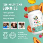 MaryRuth's Multivitamin Gummies for Teens | Vitamin D3, A, C, E, B6, B12, Zinc, Iodine, Biotin | Immunity | Tissue, Vision, & Skin Health | Vegan | Non-GMO | Sugar Free | Gluten Free | 60 Count - Image 4