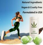 Organic Hemp Bath Bombs Infused Peppermint Eucalyptus Essential Oil Luxurious Bath Essentials Gifts for Dry Skin Immerse Yourself in A Blissful Spa - Image 4