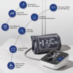 Alcedo Blood Pressure Monitor for Home Use, Automatic Digital BP Machine with Large Cuff for Upper Arm (Black Backlit Screen) - Image 4