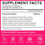 Ayurvedic Hormone Balance for Women | Cortisol Reducer | Mood, Energy, & Sleep Support | Regulates Estrogen | Stress Relief | Ashwagandha, Rhodiola, & Shatavari | Made in USA | 60 Ct. - OSH Wellness - Image 5