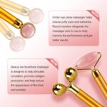 3-IN-1 Electric Jade Roller 3D Roller Facial Roller & Face Massager,Gold - Image 5