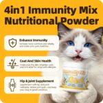 Immunity Mix Nutritional Powder for Enhance Immunity, Increase Skin & Coat Nutrition, Hip and Joint Supplement, Appetite Booster, Helps with Digestion for Cat & Dog 4.23oz (1 Box) - Image 3