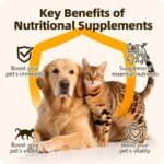 Immunity Mix Nutritional Powder for Enhance Immunity, Increase Skin & Coat Nutrition, Hip and Joint Supplement, Appetite Booster, Helps with Digestion for Cat & Dog 4.23oz (1 Box) - Image 8