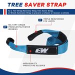 ELITEWILL Offroad Recovery Gear Kit 4x4 Include 3" x8' Tree Saver, 1/2' x 22' Synthetic Soft Shackle with Extra Sleeves (56,000lbs Breaking Strength) and 10 Ton Snatch Block Pulley - Image 3