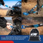 ELITEWILL Offroad Recovery Gear Kit 4x4 Include 3" x8' Tree Saver, 1/2' x 22' Synthetic Soft Shackle with Extra Sleeves (56,000lbs Breaking Strength) and 10 Ton Snatch Block Pulley - Image 4