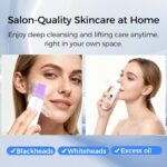 Skin Scrubber Face Spatula, Blackhead Remover Tool for Facial Deep Cleansing, Face Spatula Pore Cleaner with 4 Modes, Whitehead Remover, Blackhead Extractor, Face Scrubber (White) - Image 5