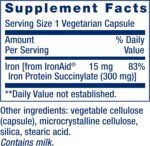 Life Extension Iron Protein Plus, Iron Protein succinylate, absorbable Iron Supplement for Whole-Body Health, Non-GMO, Gluten-Free, Vegetarian, 100 Capsules - Image 4