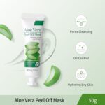 Aloe Vera Gel Peel Off Mask, Face Gel - Natural Hydrating Aloe Vera Peel-Off Mask Long-lasting Moisturizing & Locks in Moisture for Dry, Oily & Sensitive Skin, 1.76Oz - Image 3