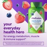 vitafusion Sugar Free Men’s Multi Daily Gummy Multivitamins, Supports Energy Metabolism, Muscle and Immune Health (1), Mixed Berry Flavors, 90 Count - Image 3