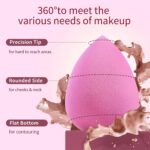 BEAKEY Super Soft Makeup Sponge Set of 6, Makeup Sponges for Foundation, Liquid, Cream and Powder, Pink Beauty Sponge for Blending, 0 Latex Blender - Image 4