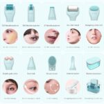 10 in 1 Derma Roller Kit, 0.25mm Microneedling Roller Microneedle Derma Roller with, Facial Beauty Roller Skin Care Tools, 10 Replaceable Heads and Storage Case - Image 3