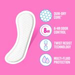 Carefree Panty Liners, Regular Liners, Unwrapped, Unscented, 120ct - Image 4