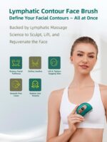 Lymphatic Contour Face Brush – Face Massager for Lymphatic Drainage, Double Chin Reducer, and Facial Sculpting – Gentle Vibrating Lymphatic Drainage Tool for Jawline & Puffiness (Green) - Image 3
