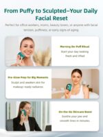 Lymphatic Contour Face Brush – Face Massager for Lymphatic Drainage, Double Chin Reducer, and Facial Sculpting – Gentle Vibrating Lymphatic Drainage Tool for Jawline & Puffiness (Green) - Image 4